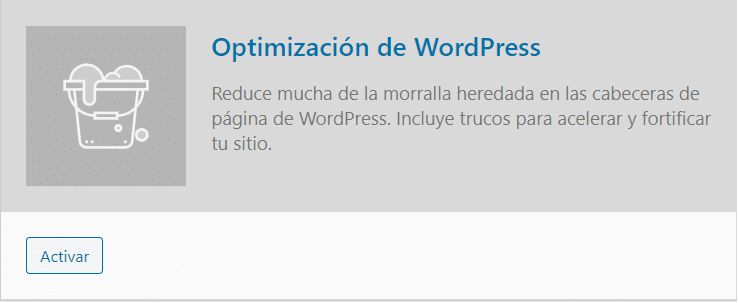 Optimizacion de WordPress de Machete Desactivado